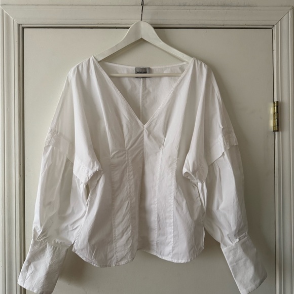 Rachel Comey Tops - Rachel Comey White Cotton Poplin Blouse
